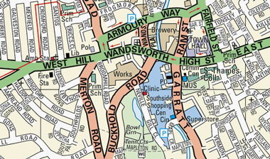 Wandsworth Map - showing shop location